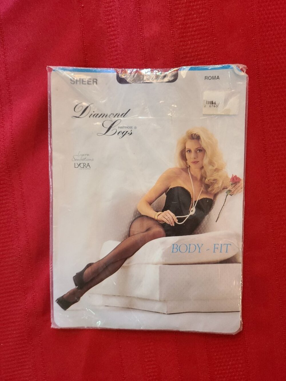 Vintage Diamond Legs Pantyhose Sheer Body-Fit Jet Brown S/M Italy 4'2"-5'8" NEW